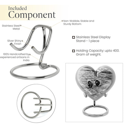 10-inch Abstract Heart Design Dumbles Urn for ashes, 