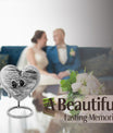 10-inch Abstract Heart Design Dumbles Urn for ashes, 