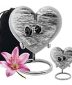 10-inch Abstract Heart Design Dumbles Urn for ashes, 