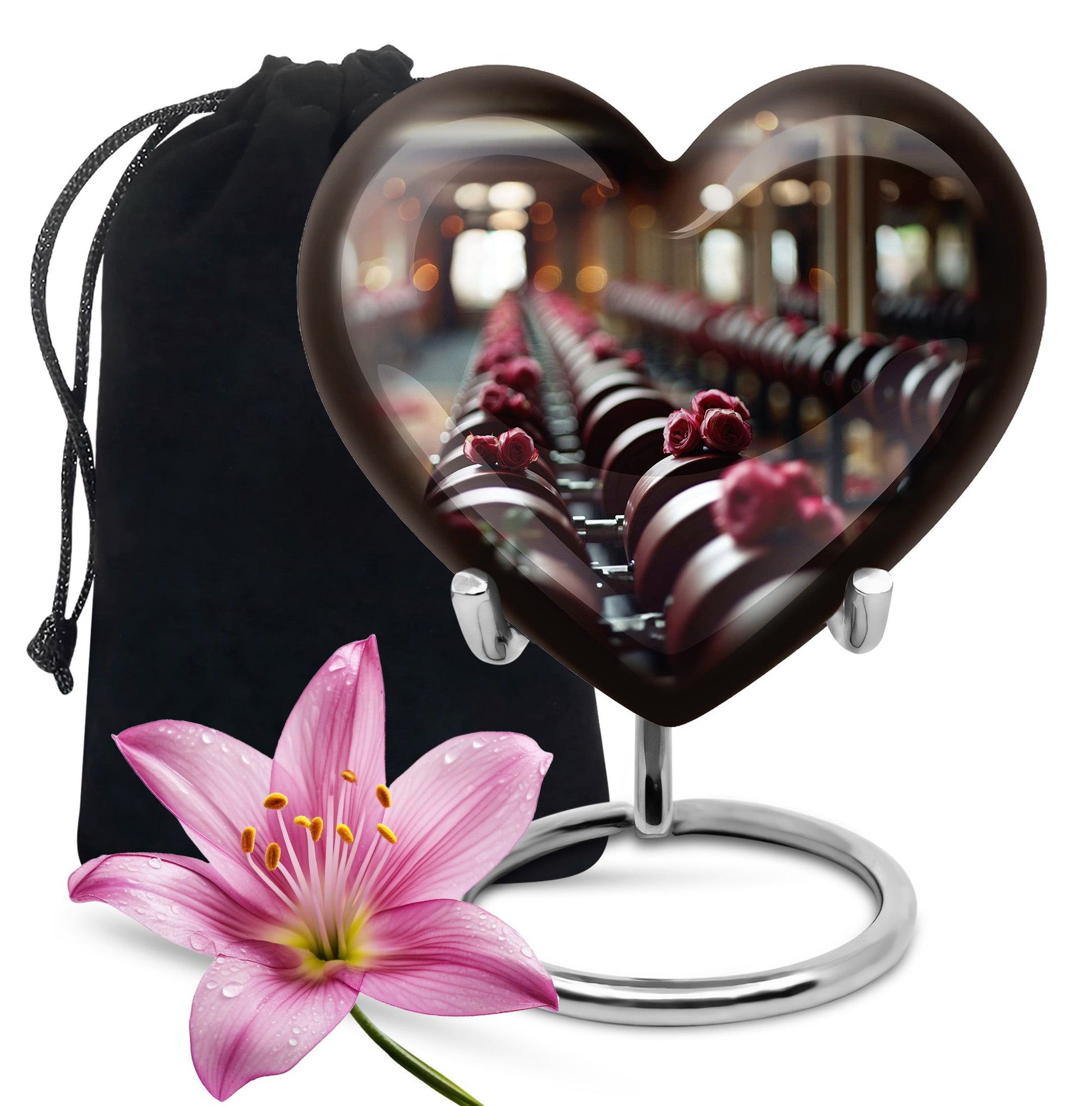 heart-shaped Dumbles urn