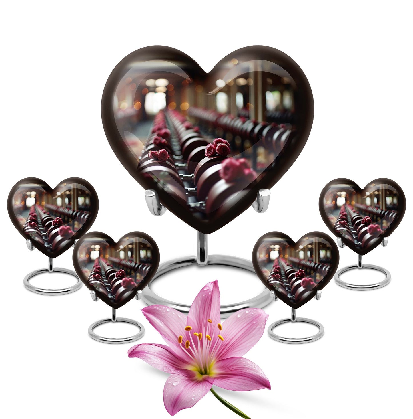 heart-shaped Dumbles urn
