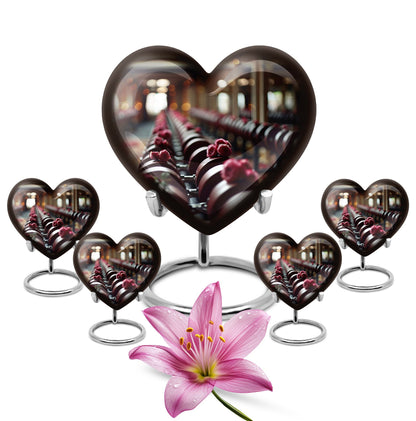 heart-shaped Dumbles urn