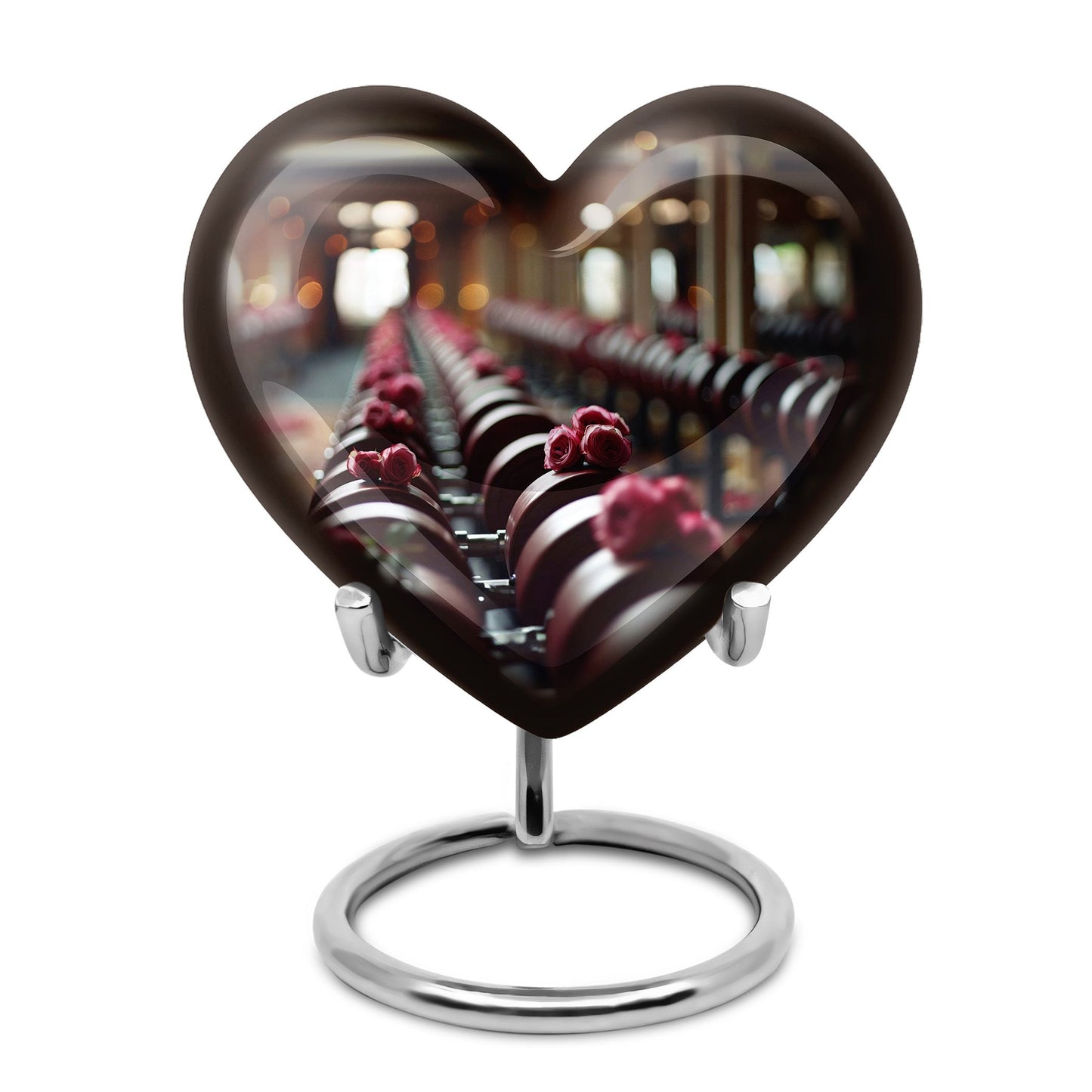heart-shaped Dumbles urn