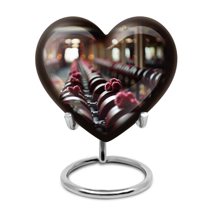 heart-shaped Dumbles urn