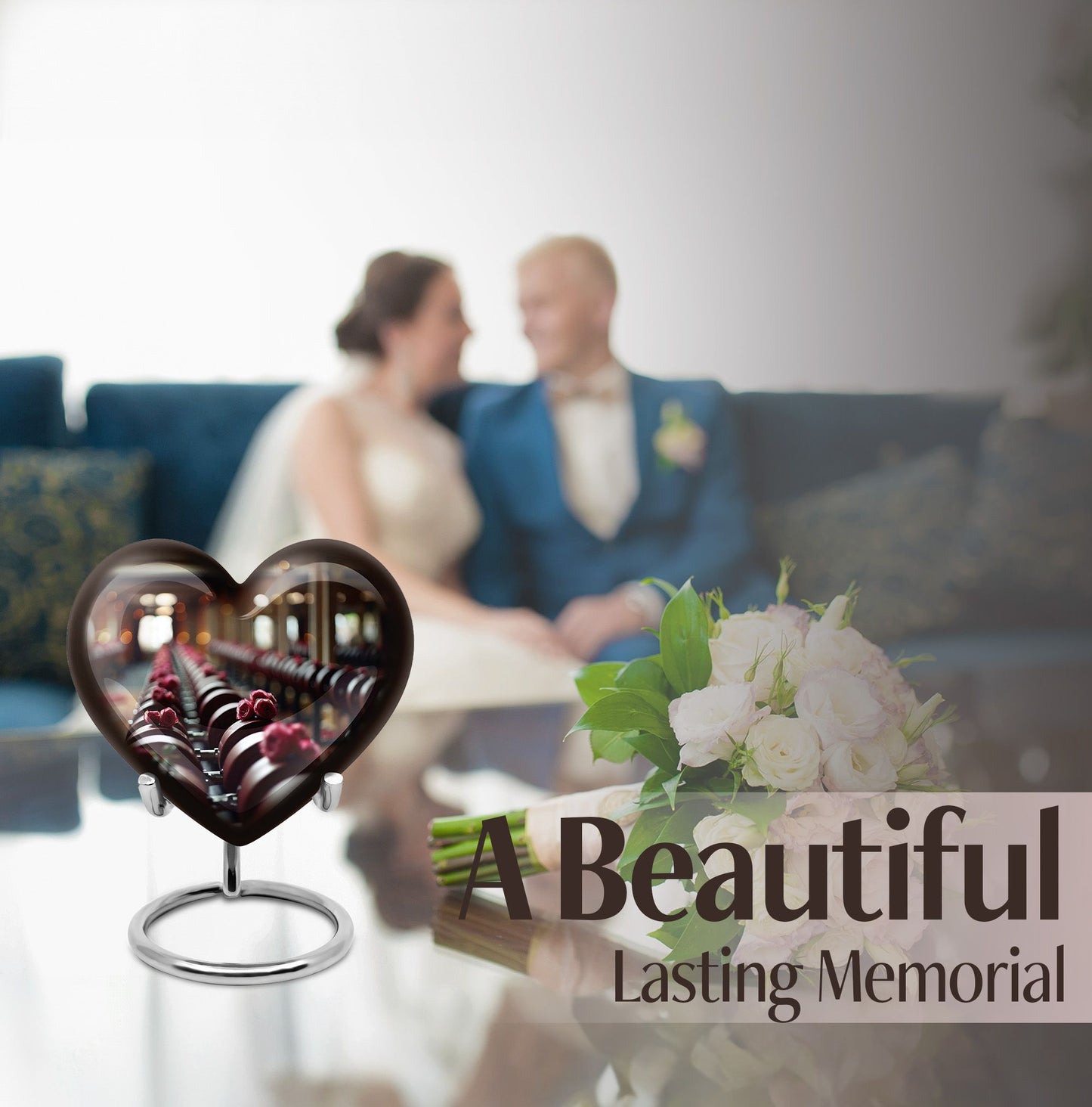 heart-shaped Dumbles urn