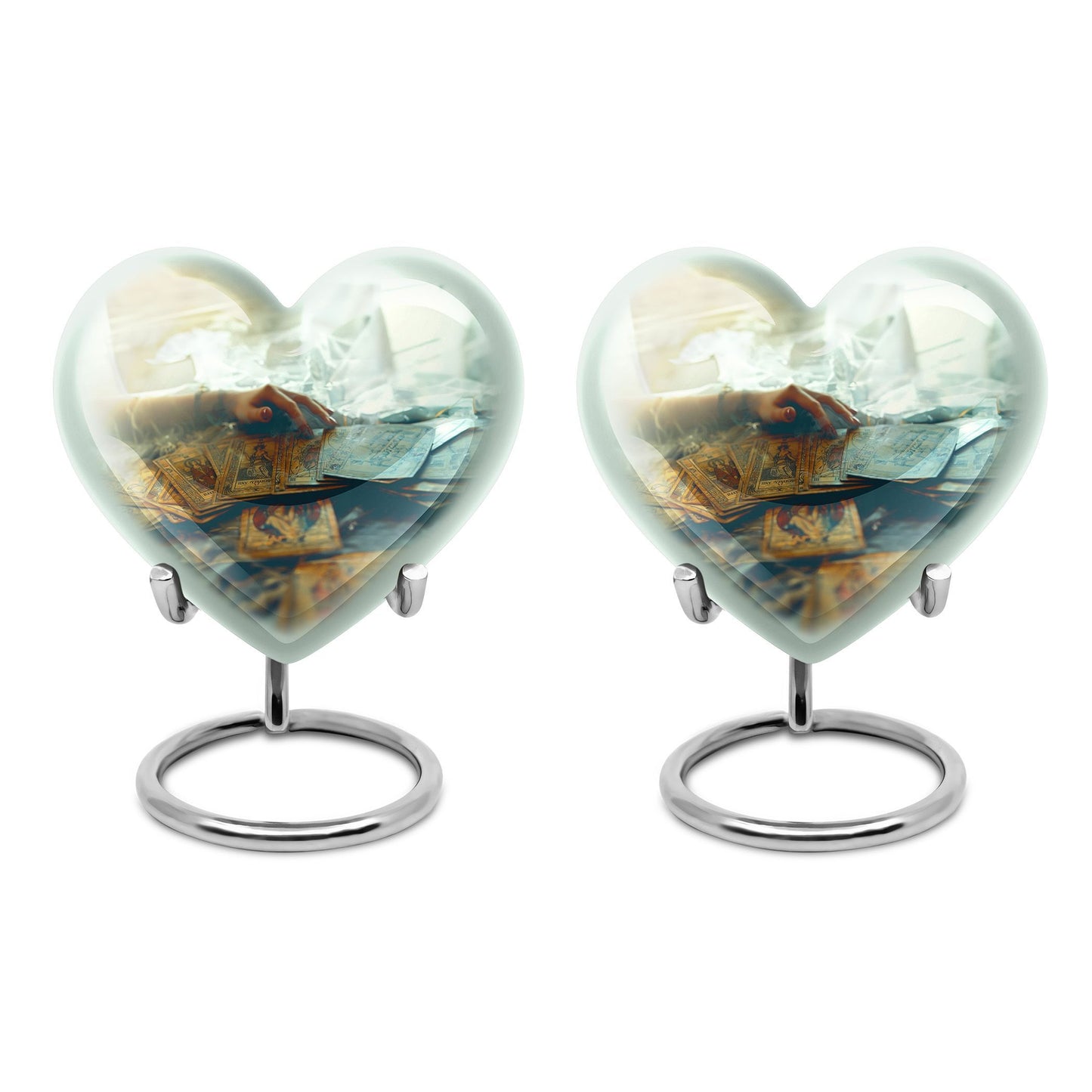 urn for ashes, women's cremation urn with velvet pouch