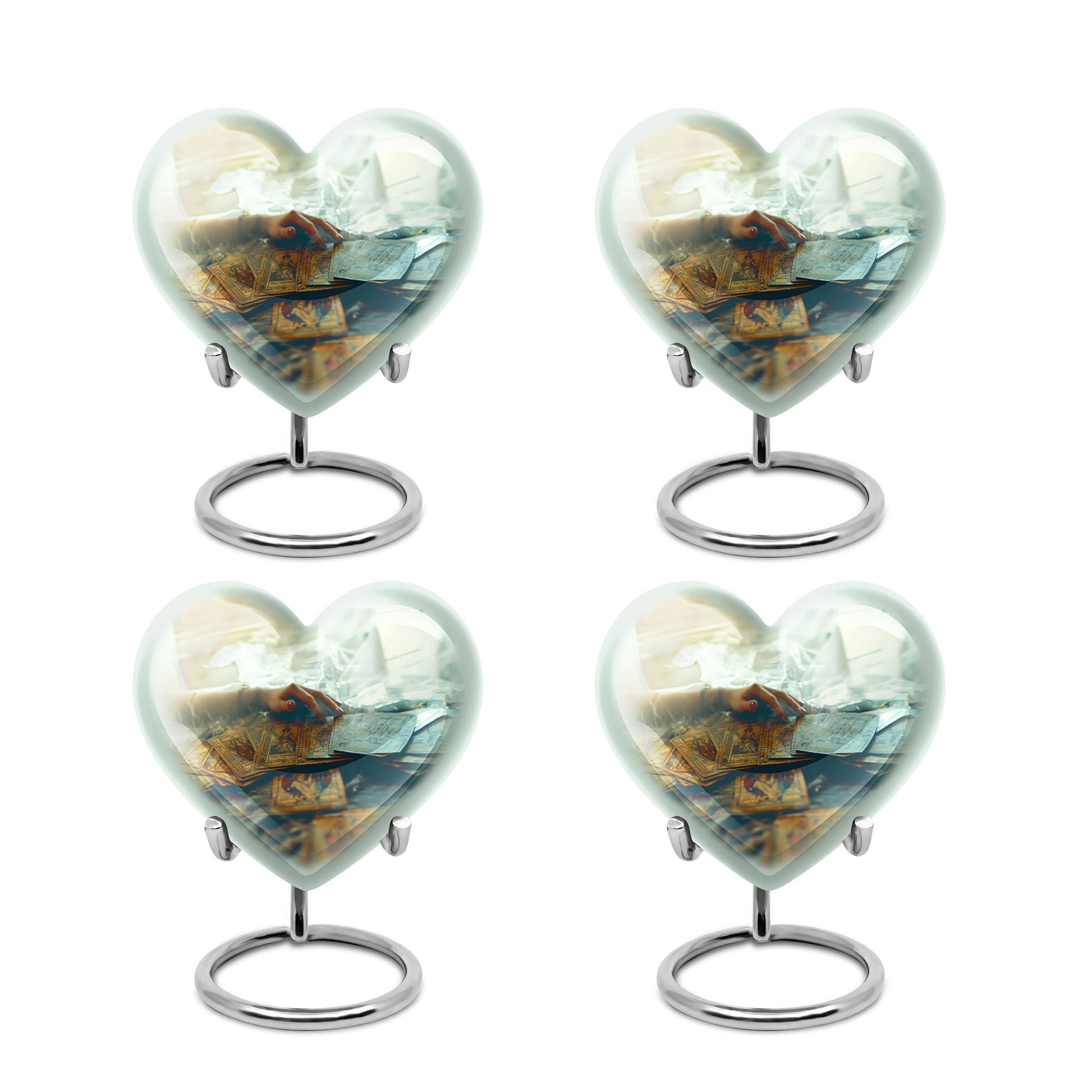 urn for ashes, women's cremation urn with velvet pouch