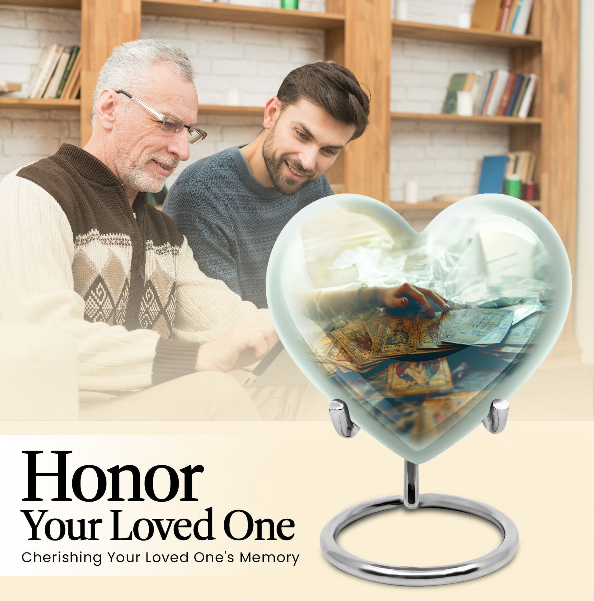 urn for ashes, women's cremation urn with velvet pouch