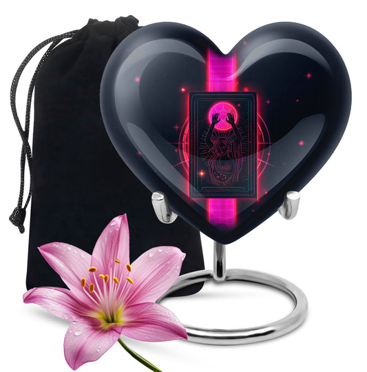 heart-design Tarot cremation urn