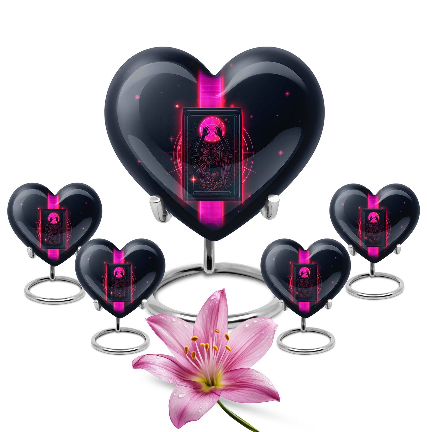 heart-design Tarot cremation urn