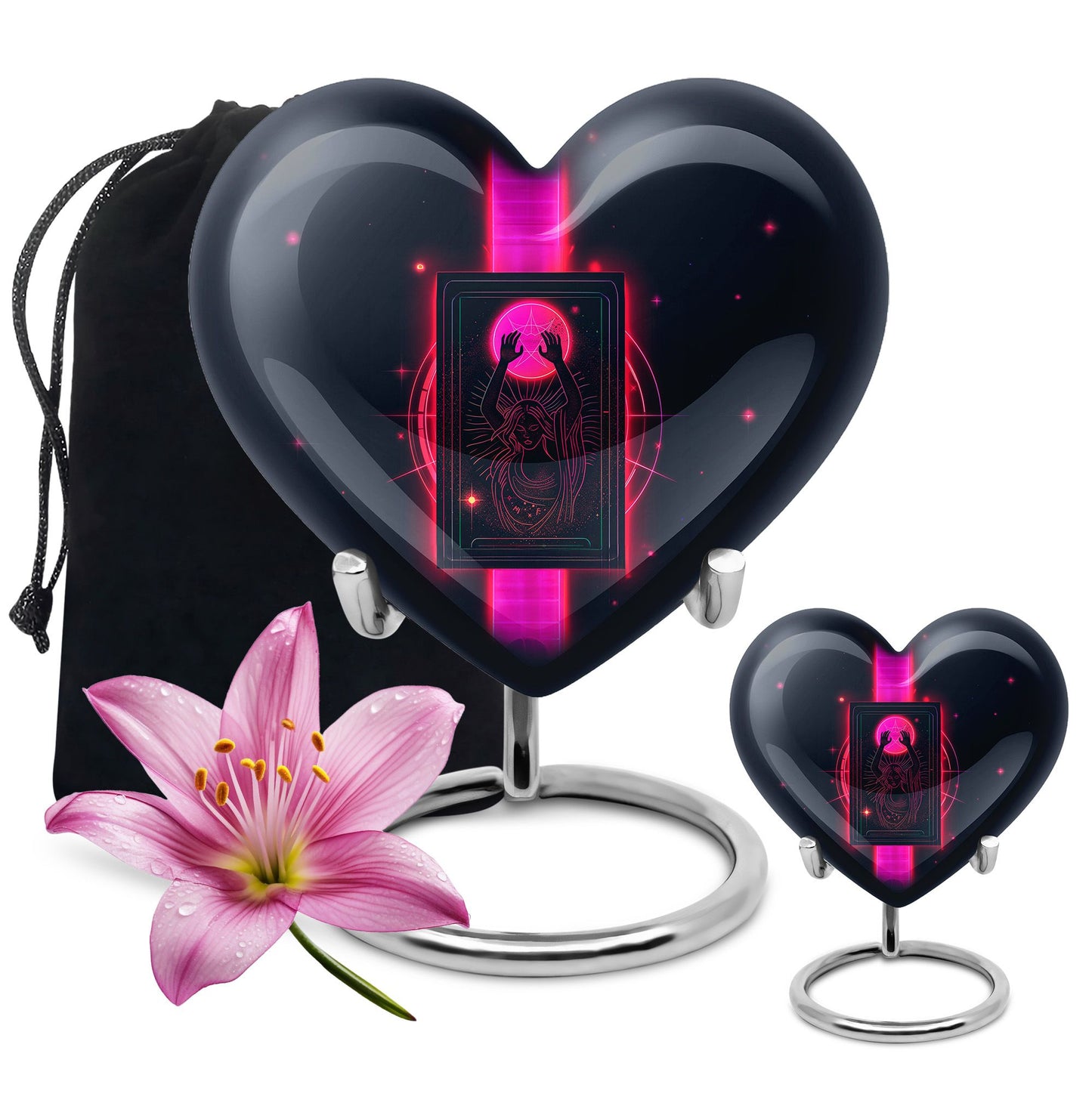 heart-design Tarot cremation urn