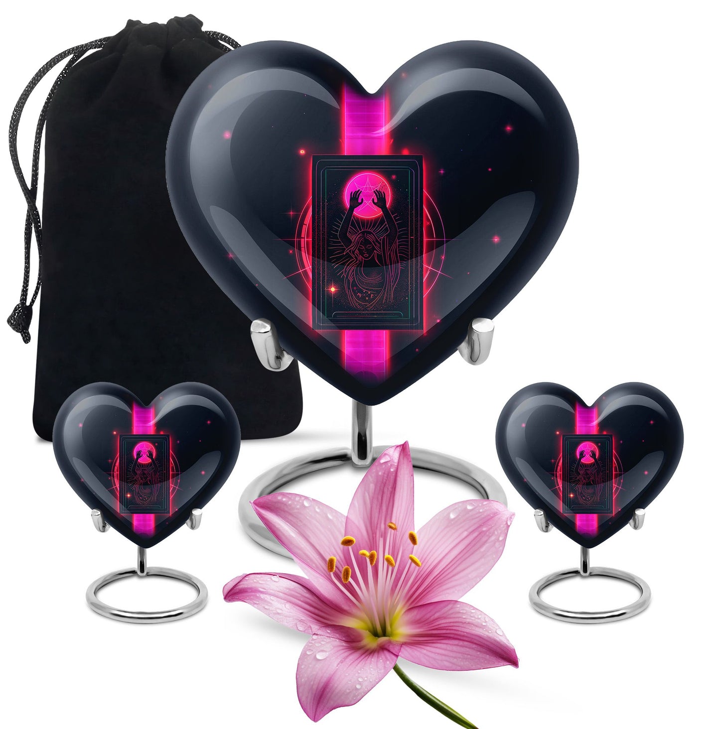 heart-design Tarot cremation urn