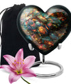 10 Inch Heart Tarot Urn made of Aluminium for adult human ashes
