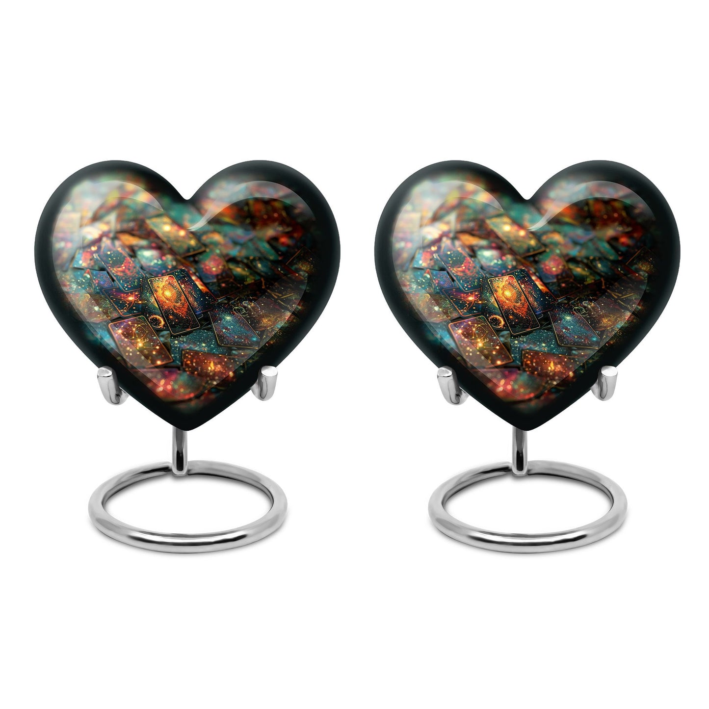 10 Inch Heart Tarot Urn made of Aluminium for adult human ashes