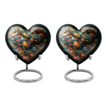 10 Inch Heart Tarot Urn made of Aluminium for adult human ashes