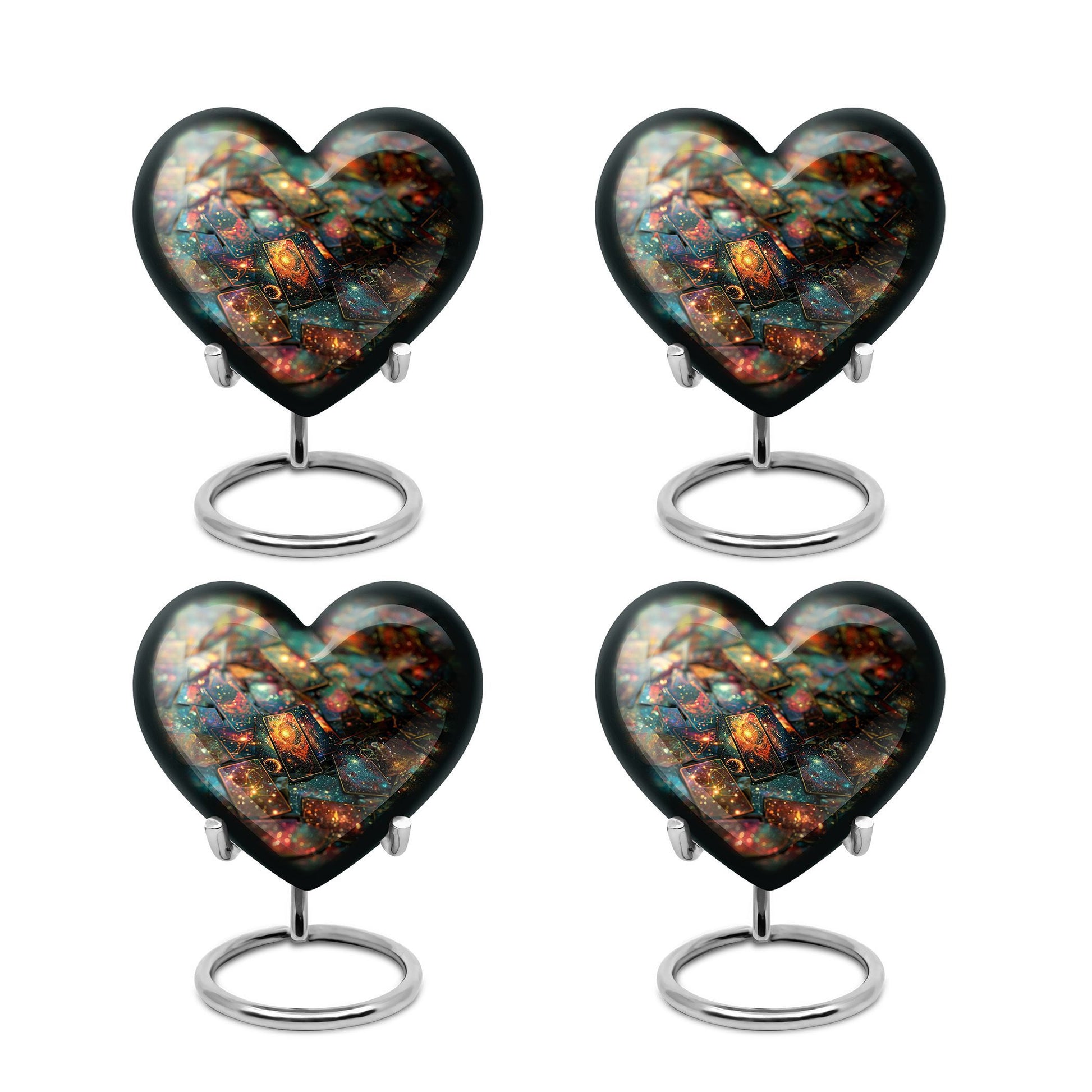 10 Inch Heart Tarot Urn made of Aluminium for adult human ashes