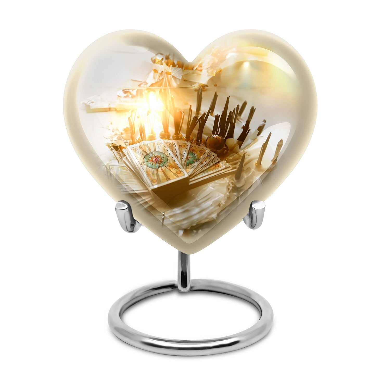 10-inch Tarot Urn, abstract heart-design funeral urn