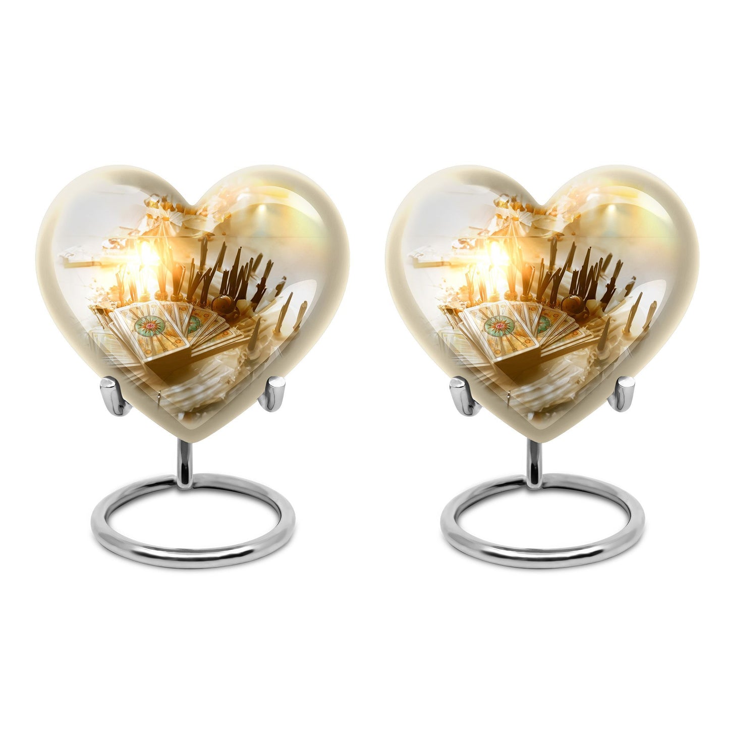 10-inch Tarot Urn, abstract heart-design funeral urn
