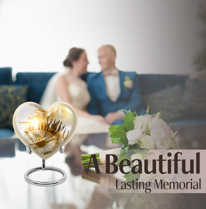 10-inch Tarot Urn, abstract heart-design funeral urn