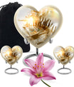 10-inch Tarot Urn, abstract heart-design funeral urn