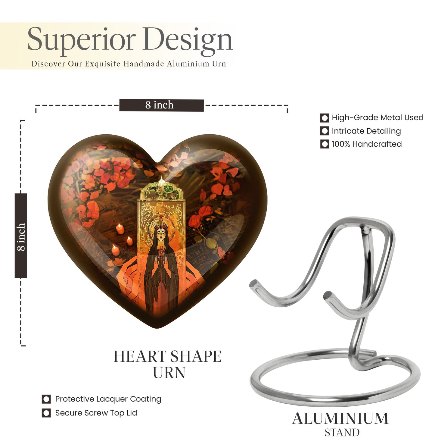 heart urn for memorial forever urn