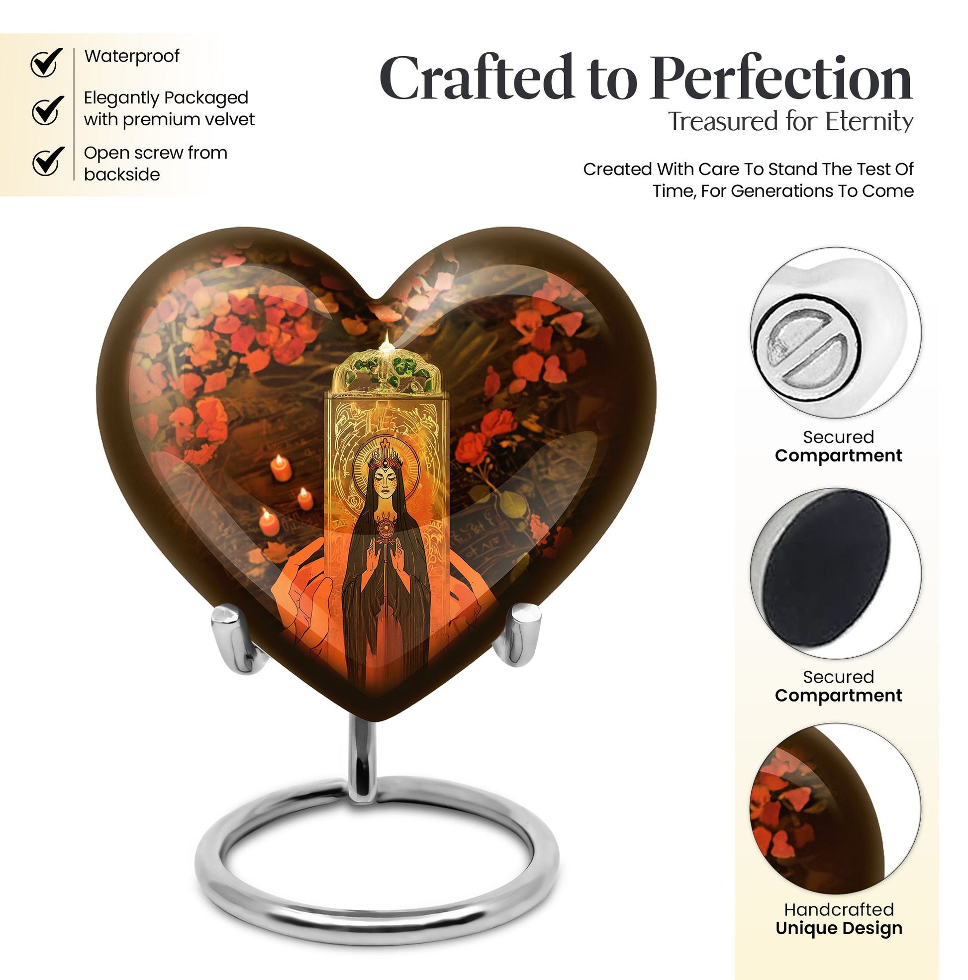 heart urn for memorial forever urn