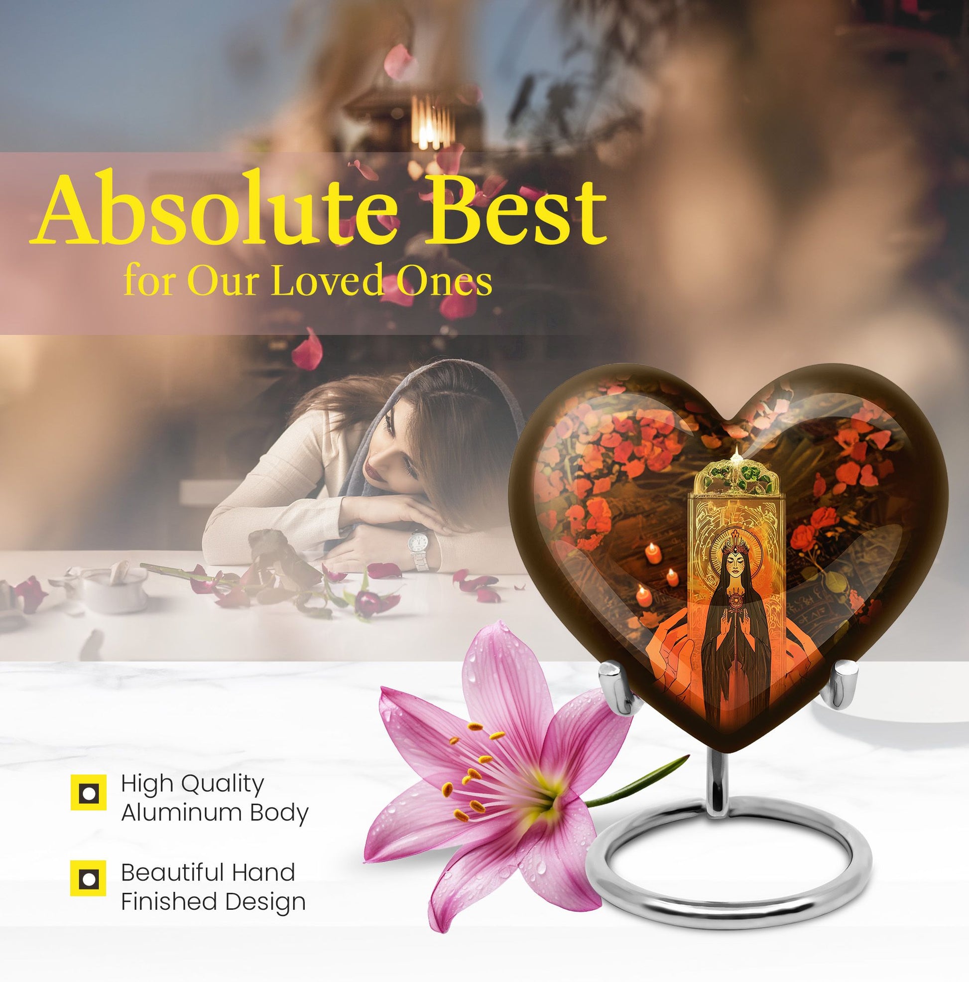 heart urn for memorial forever urn