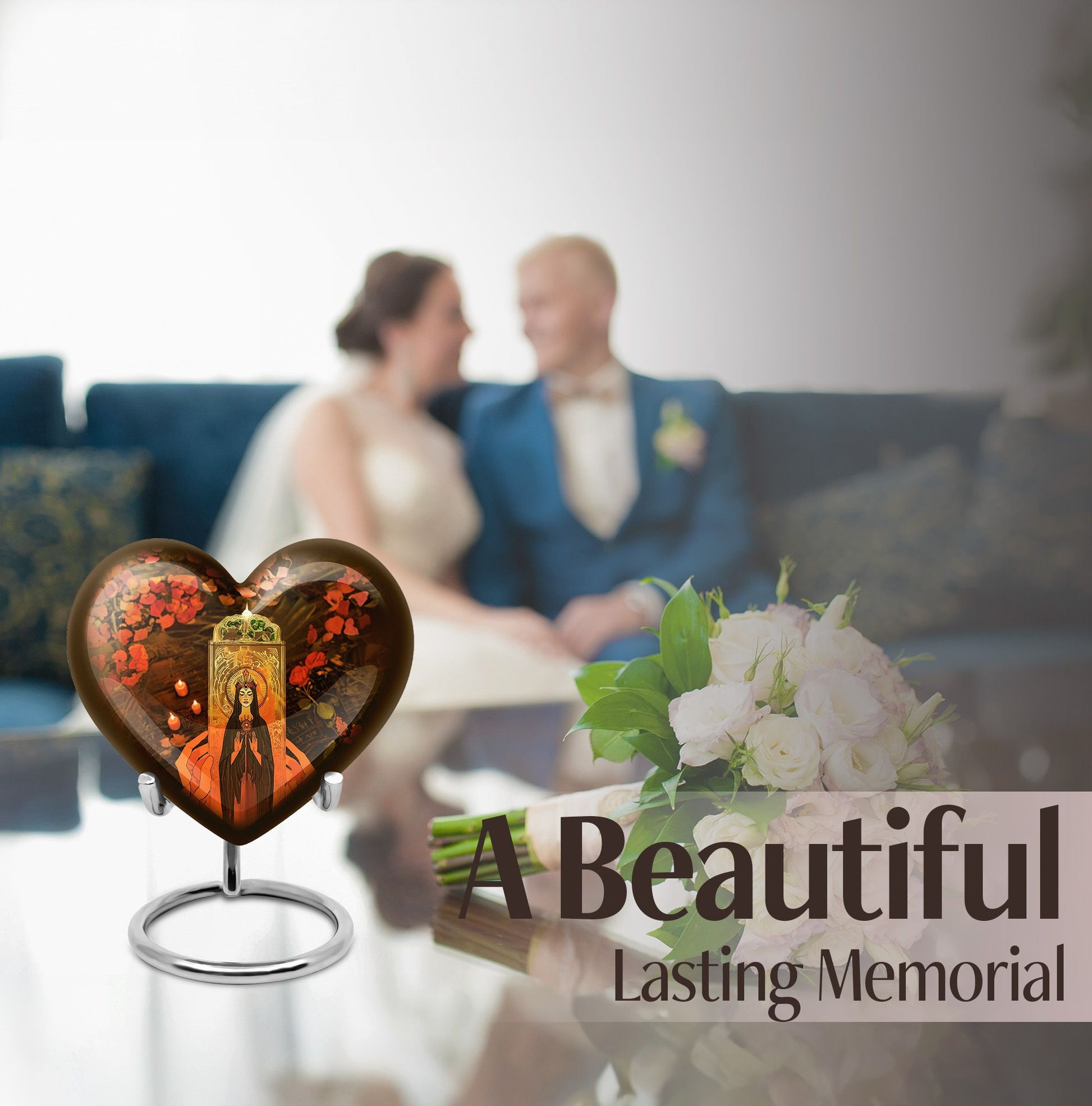 heart urn for memorial forever urn