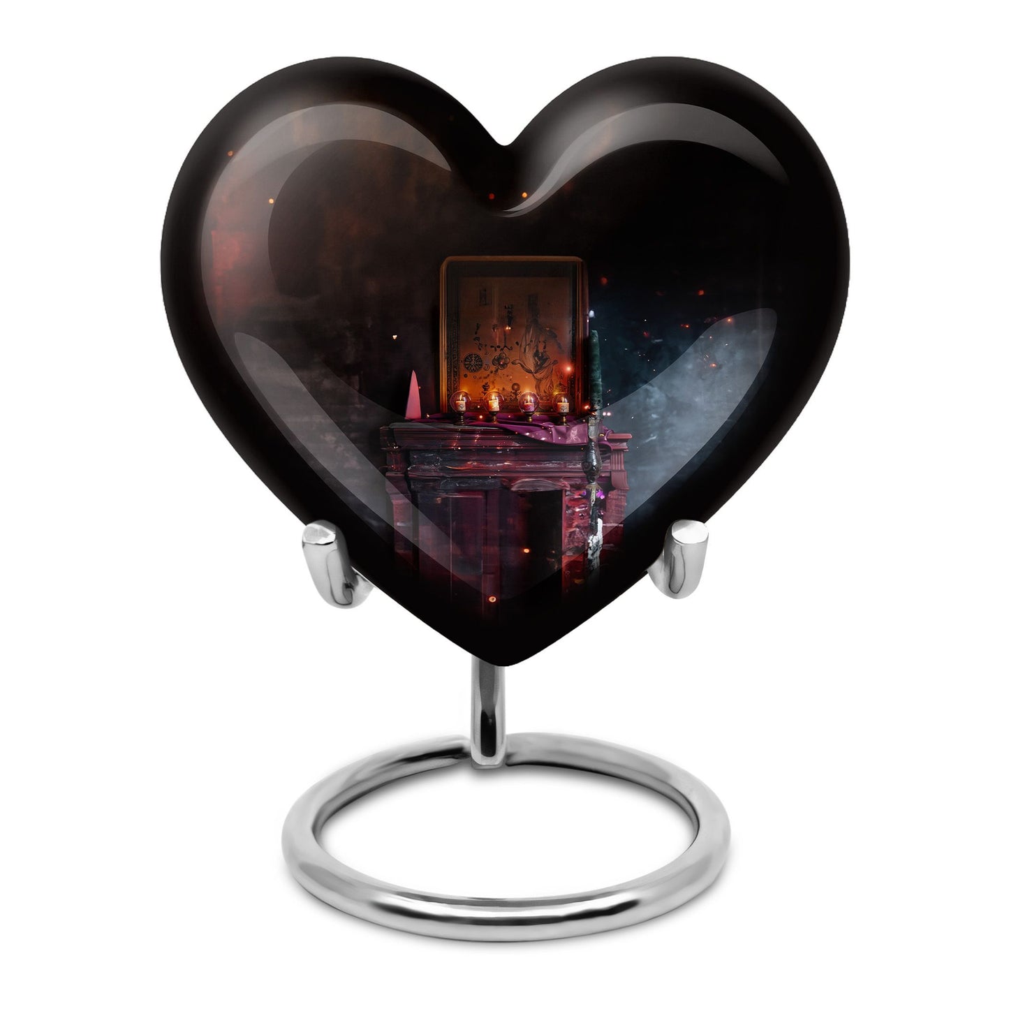 10-inch Heart Tarot Cremation Dad Urn 