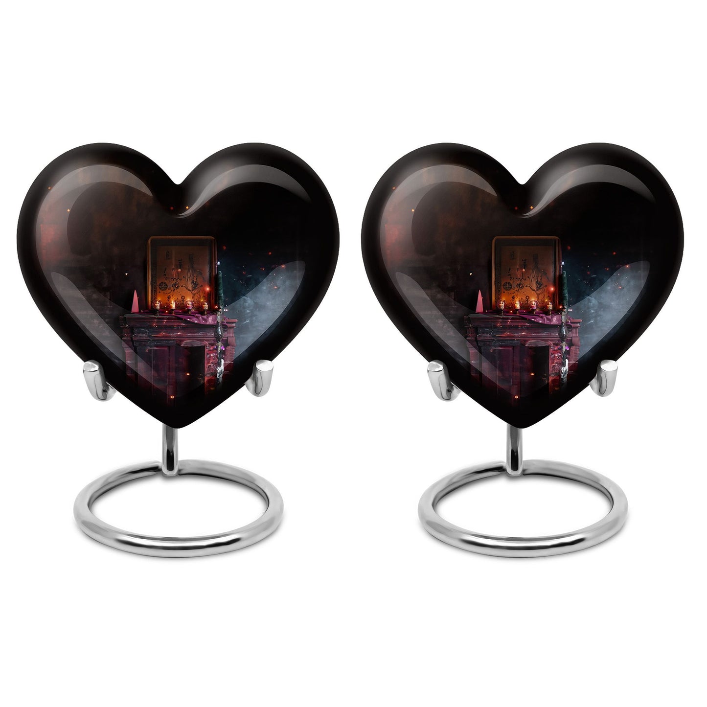 10-inch Heart Tarot Cremation Dad Urn 