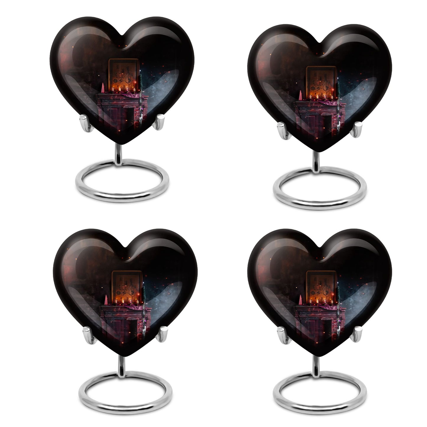 10-inch Heart Tarot Cremation Dad Urn 