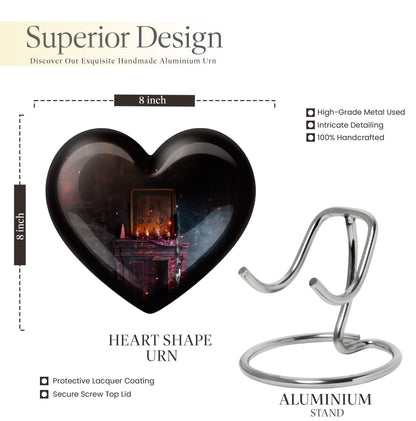 10-inch Heart Tarot Cremation Dad Urn 