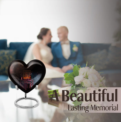 10-inch Heart Tarot Cremation Dad Urn 