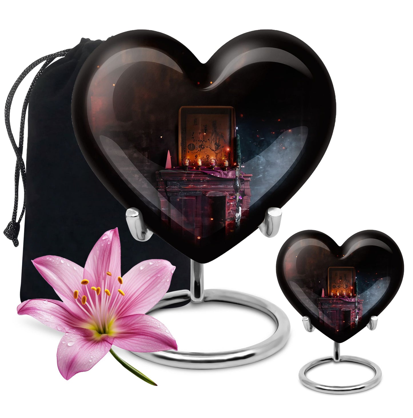 10-inch Heart Tarot Cremation Dad Urn 