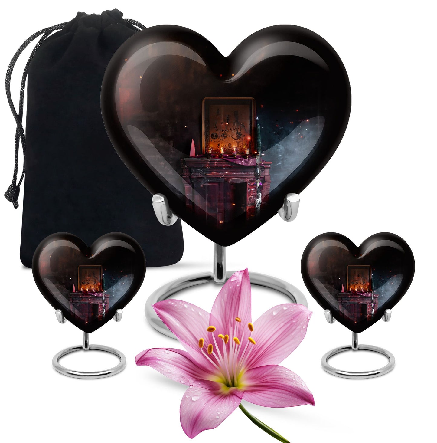 10-inch Heart Tarot Cremation Dad Urn 