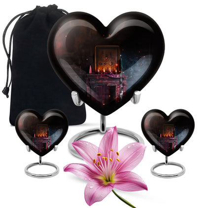 10-inch Heart Tarot Cremation Dad Urn 