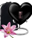10-inch Tarot urn for ashes in abstract heart design, includes personalization and velvet pouch