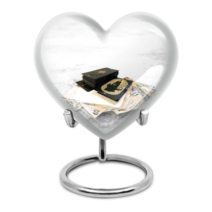 Heart-themed Tarot Urn for human ashes