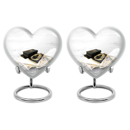 Heart-themed Tarot Urn for human ashes