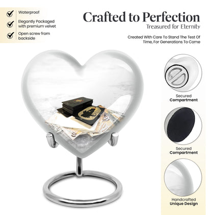 Heart-themed Tarot Urn for human ashes