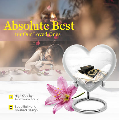 Heart-themed Tarot Urn for human ashes