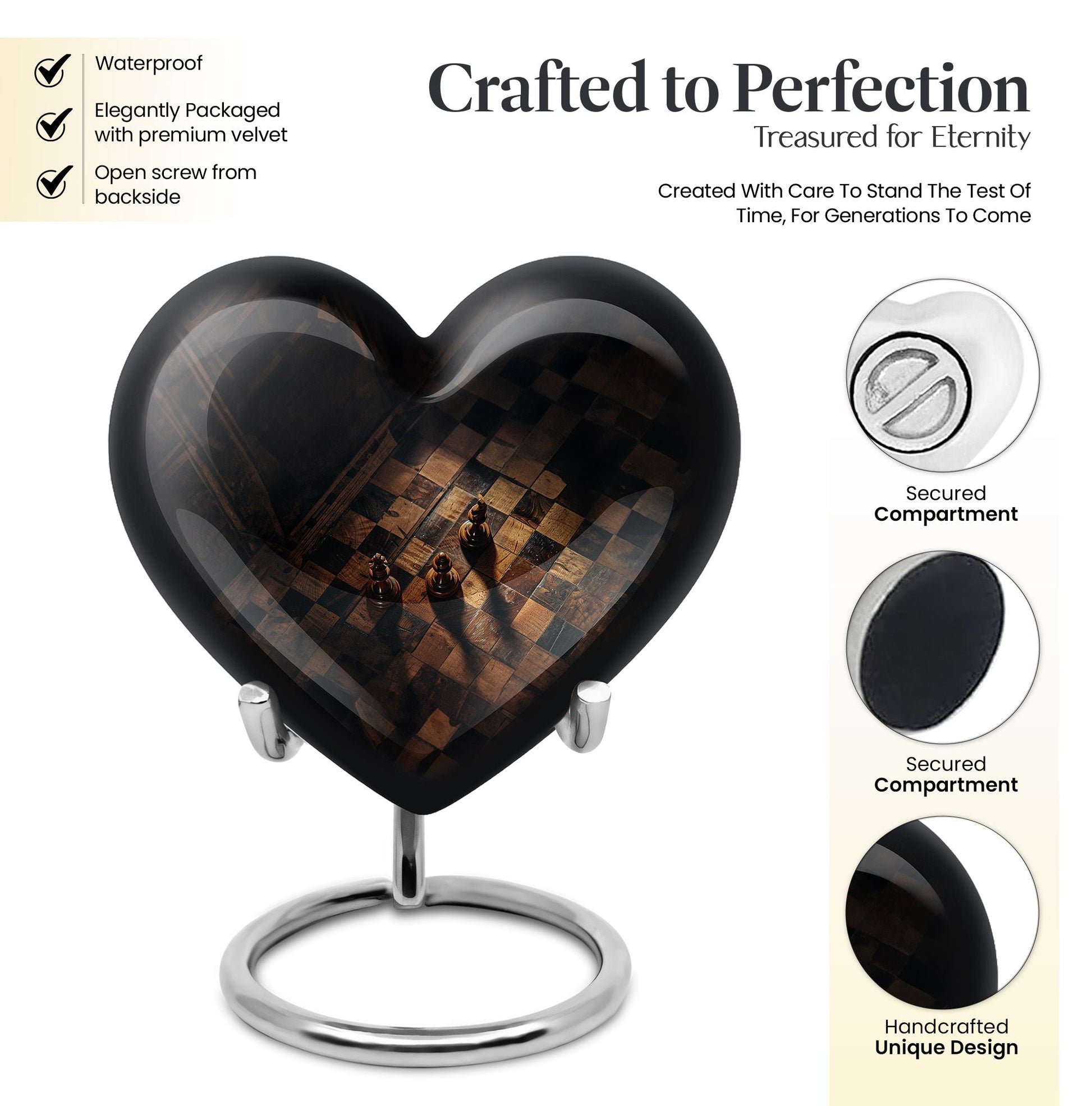 heart-shaped Chess Urn
