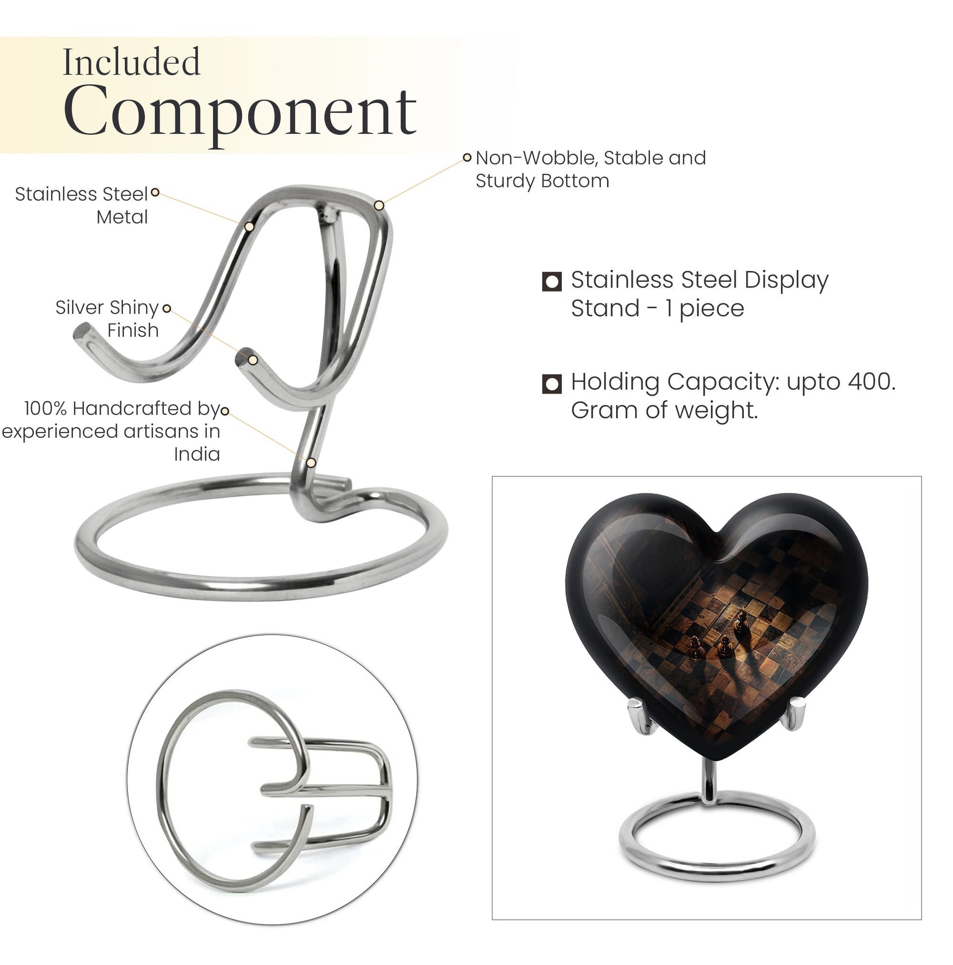 heart-shaped Chess Urn