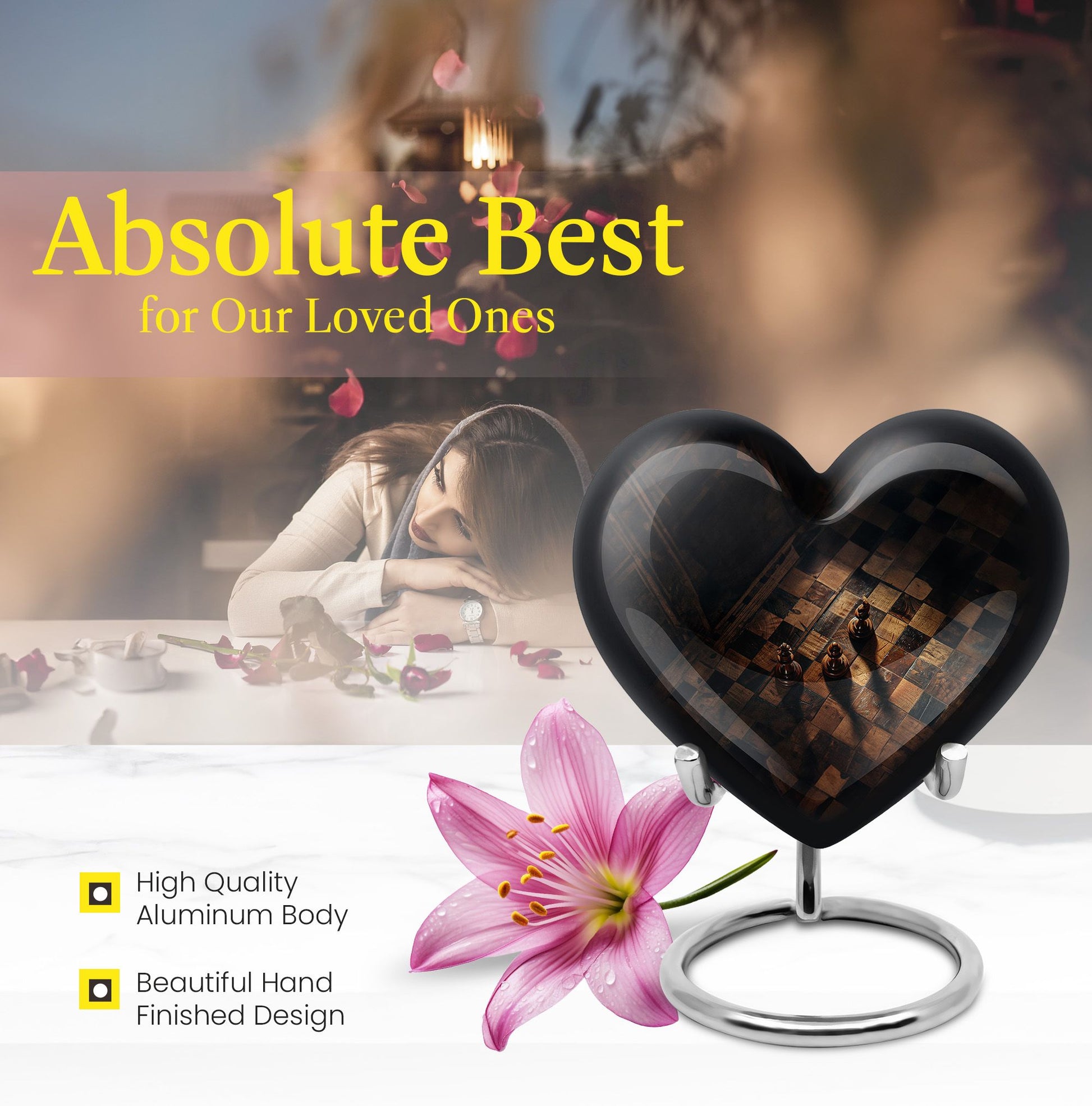 heart-shaped Chess Urn