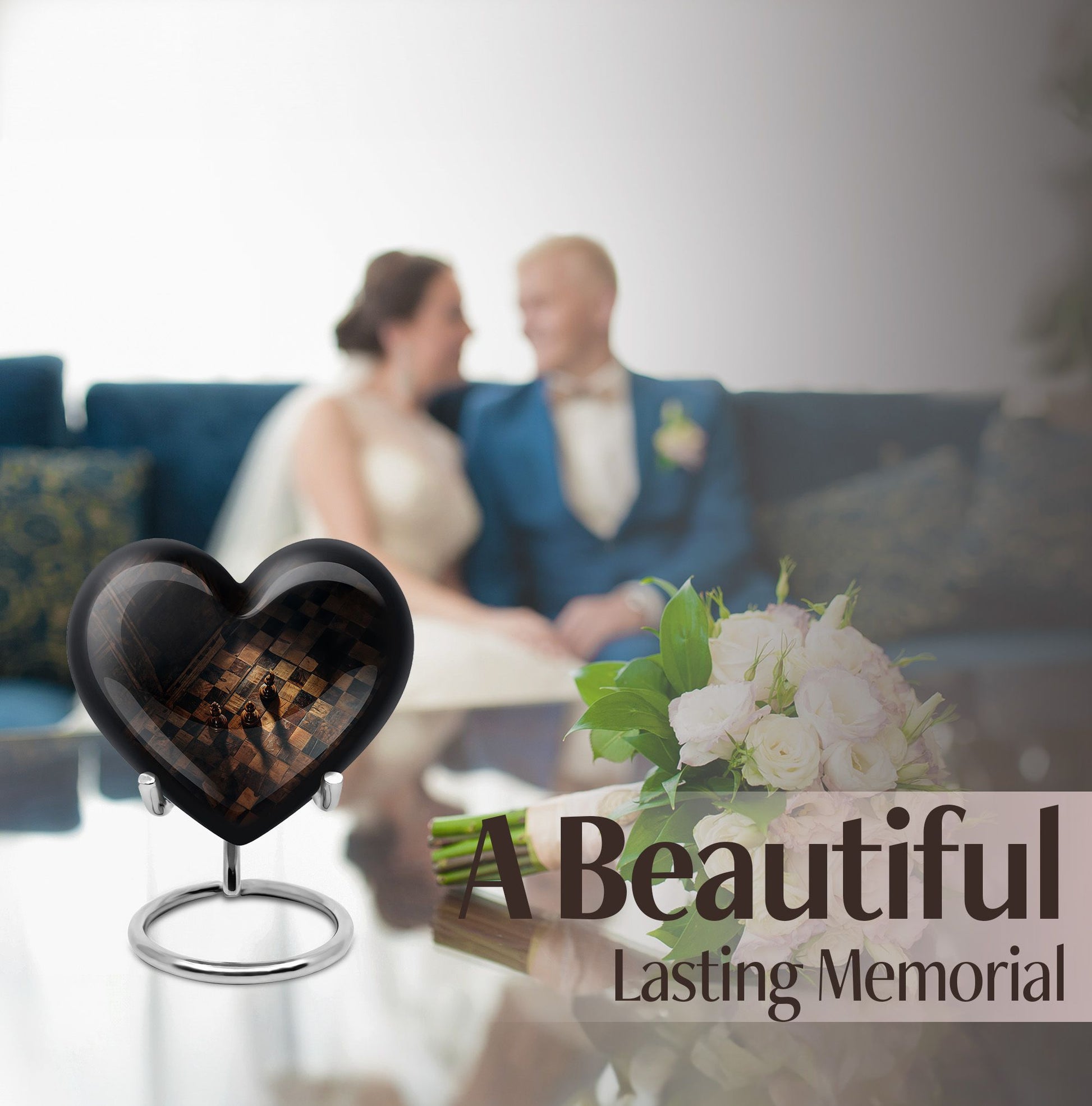 heart-shaped Chess Urn