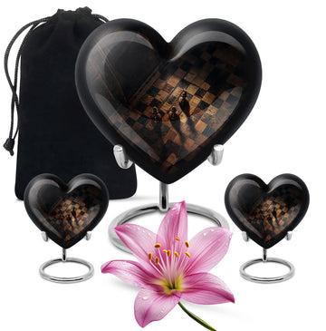 10 inch large Urn with 2 Keepsake 3 Inch Urns
