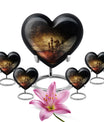 10-inch Heart shaped Chess Urn, 