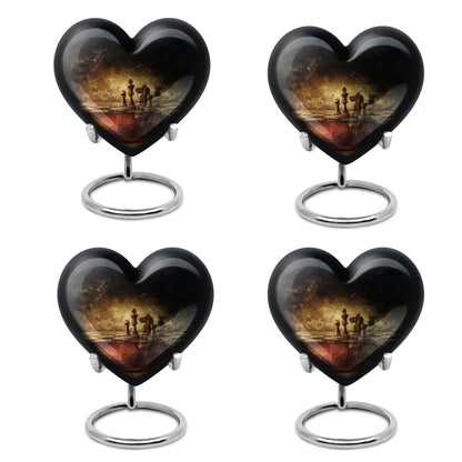 10-inch Heart shaped Chess Urn, 