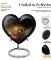 10-inch Heart shaped Chess Urn, 
