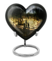 10 inch aluminium heart shaped Chess Urn, 
